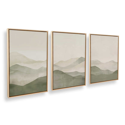 [Color:American Maple], Picture of art in a American Maple frame at an angle