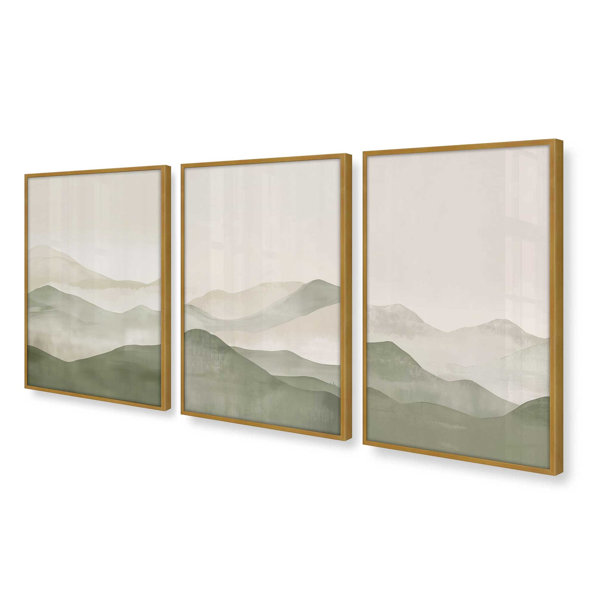 [Color:Polished Gold], Picture of art in a Polished Gold frame at an angle