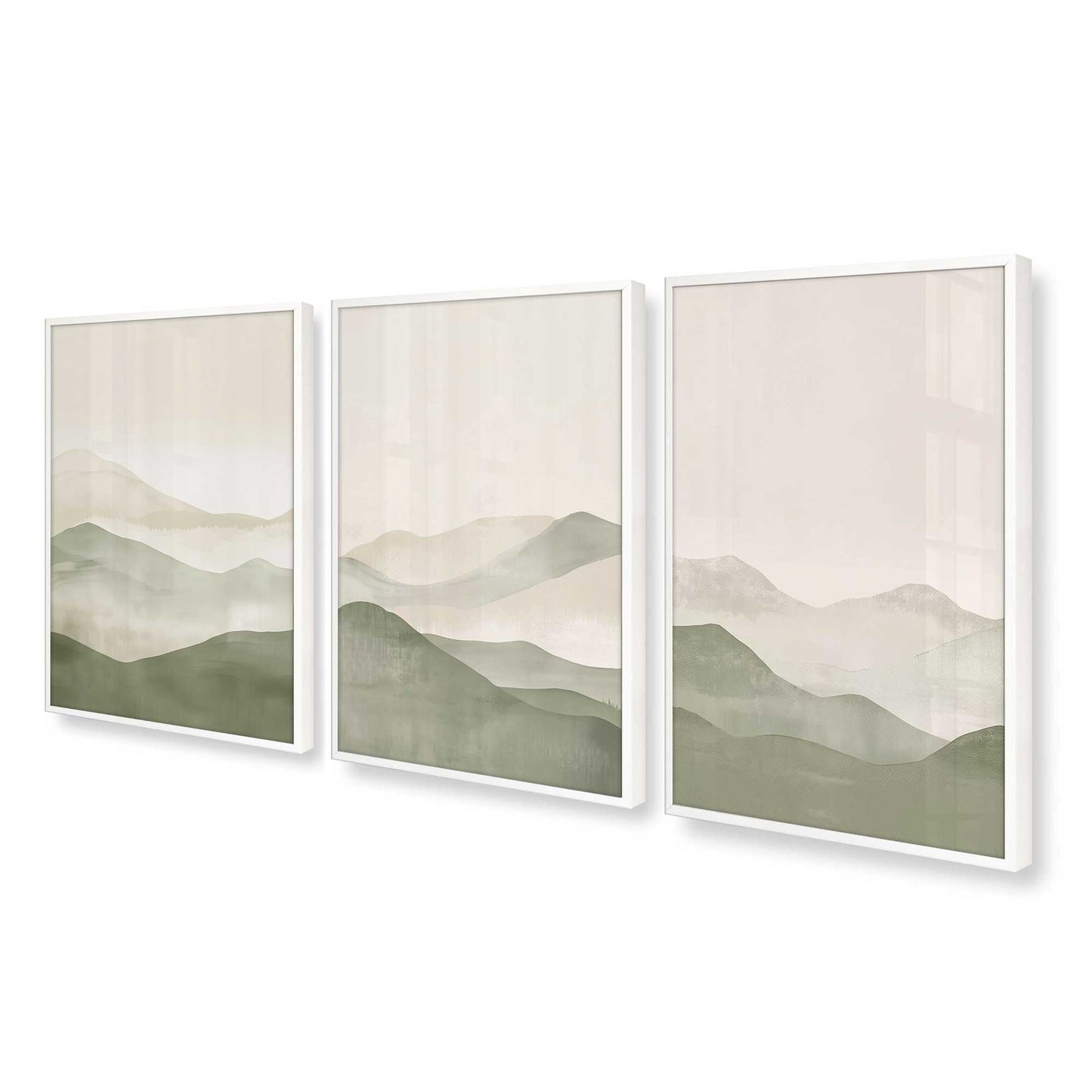 [Color:Opaque White], Picture of art in a Opaque White frame at an angle