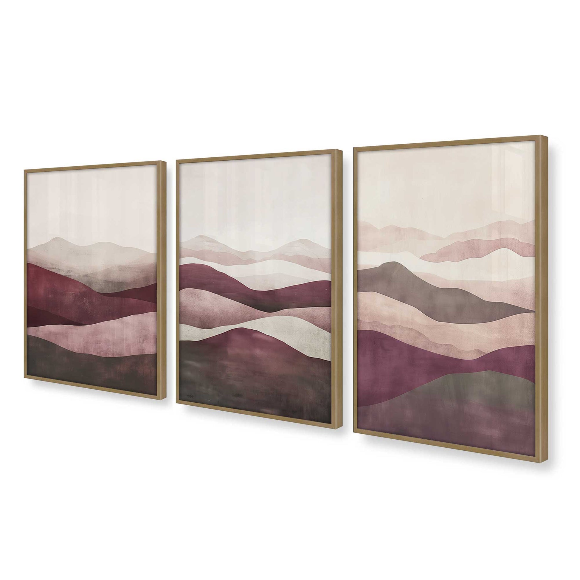 [Color:Brushed Gold], Picture of art in a Brushed Gold frame at an angle
