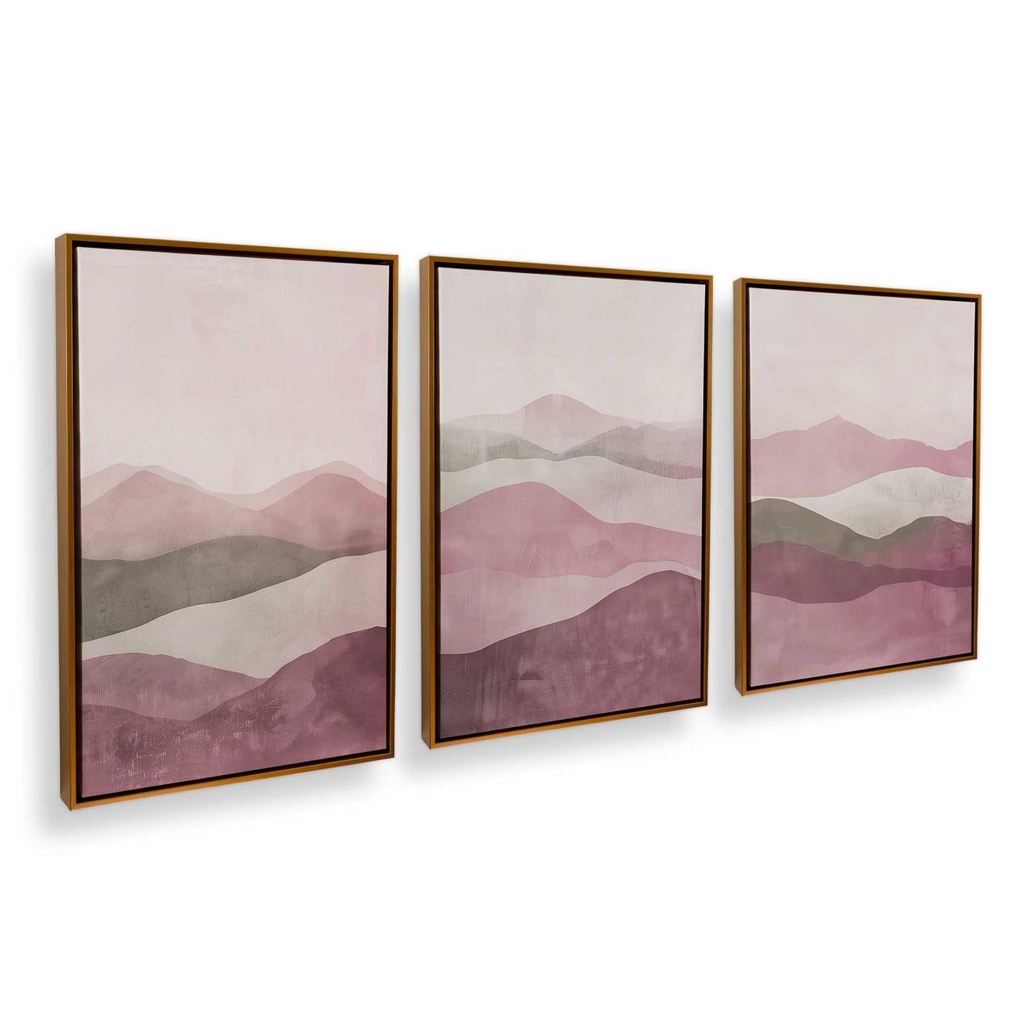 [Color:Polished Gold], Picture of art in a Polished Gold frame at an angle