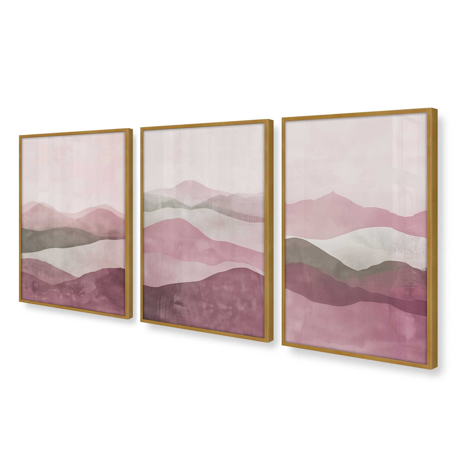 [Color:Polished Gold], Picture of art in a Polished Gold frame at an angle