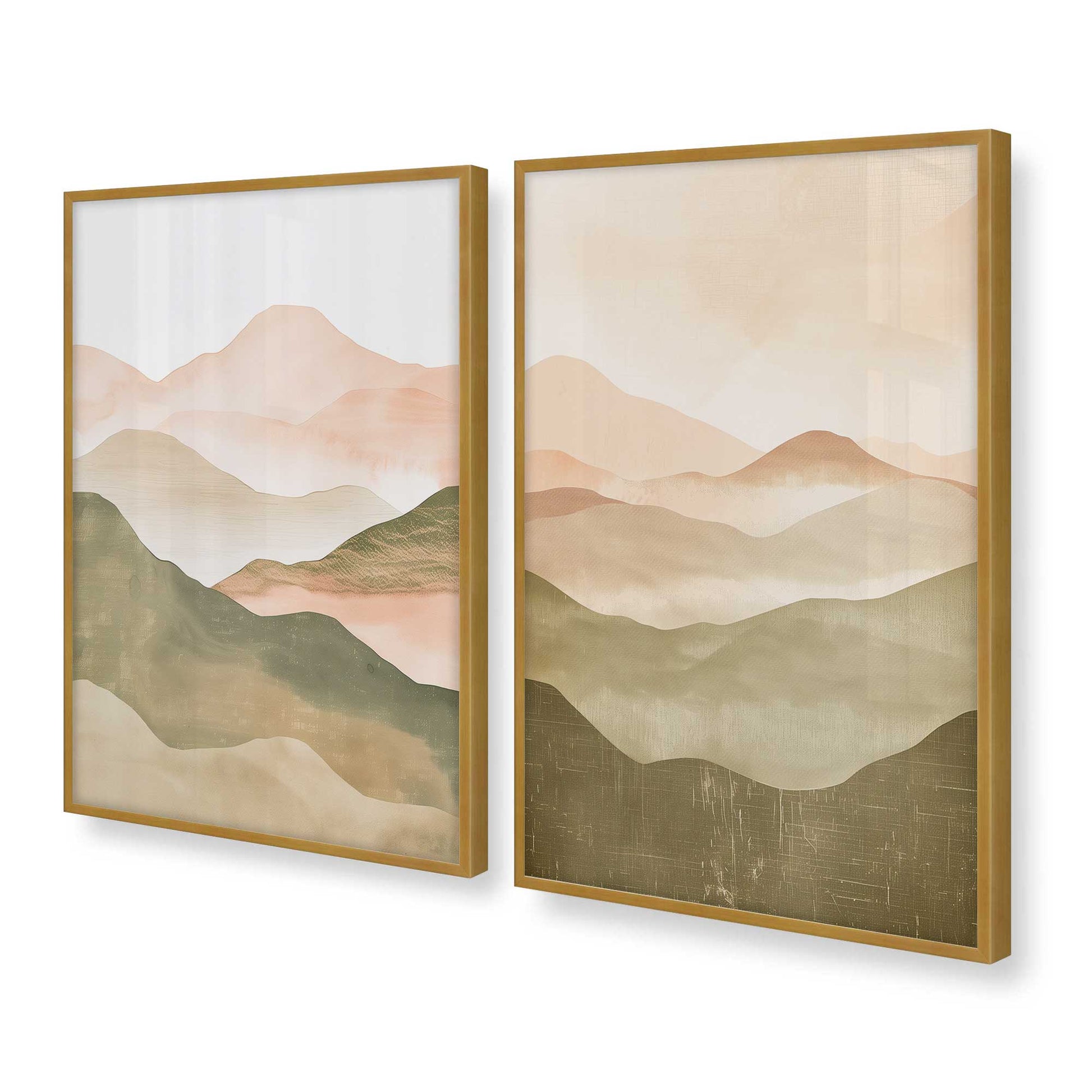 [Color:Polished Gold], Picture of art in a Polished Gold frame at an angle