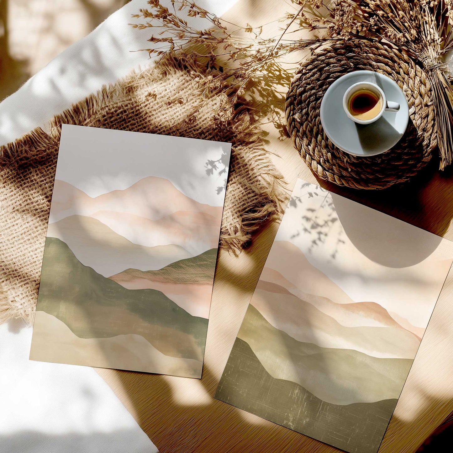 [color:Rolled Print], Picture in a room