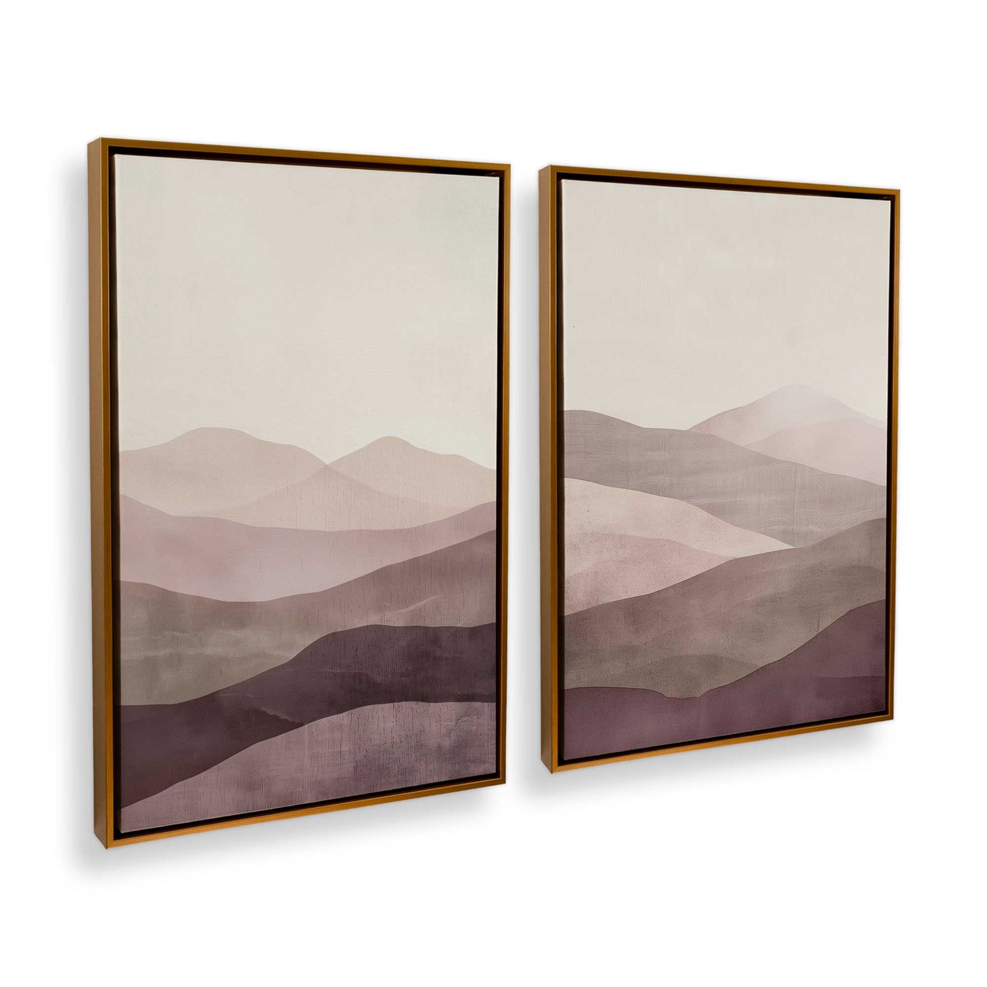 [Color:Polished Gold], Picture of art in a Polished Gold frame at an angle