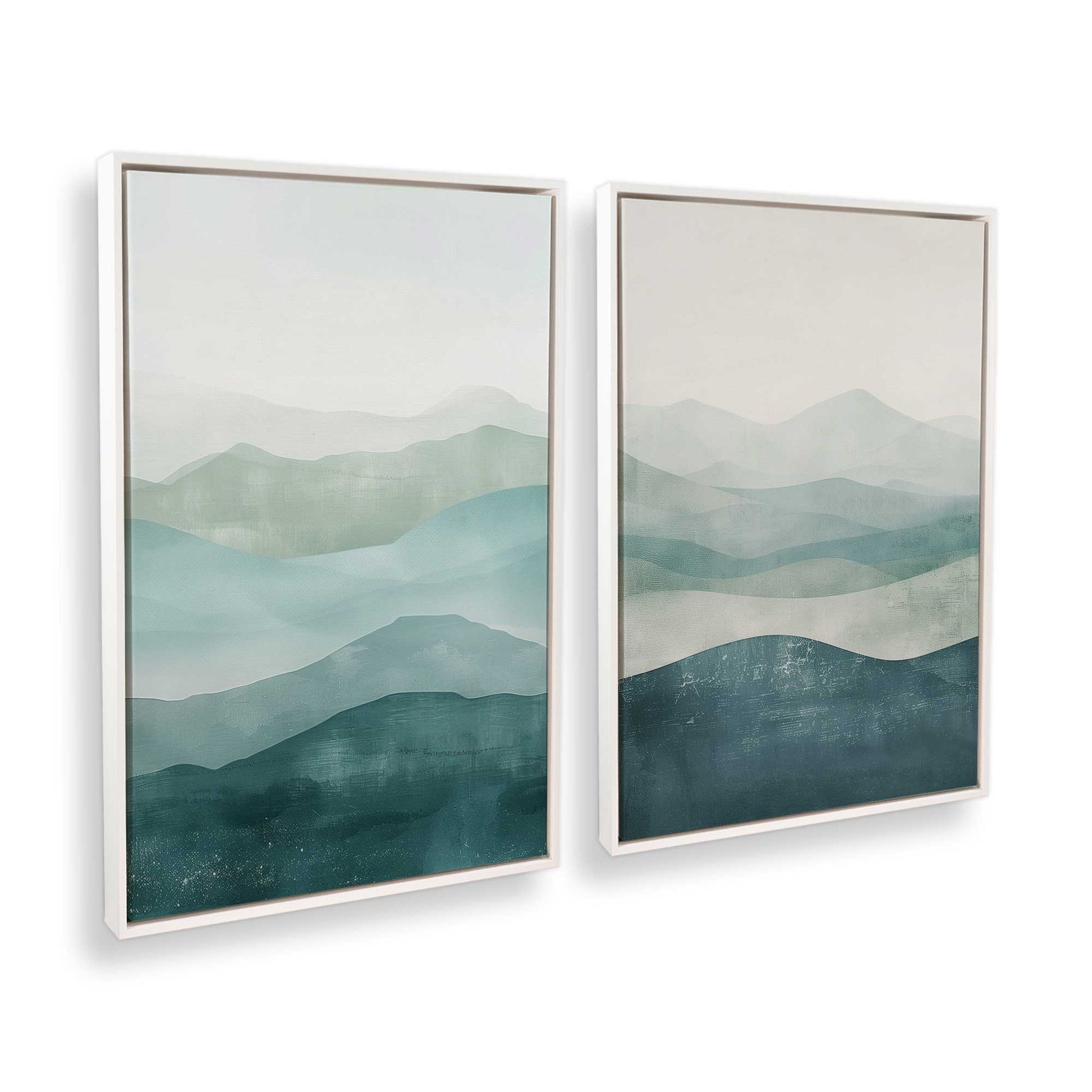 [Color:Opaque White], Picture of art in a White frame at an angle