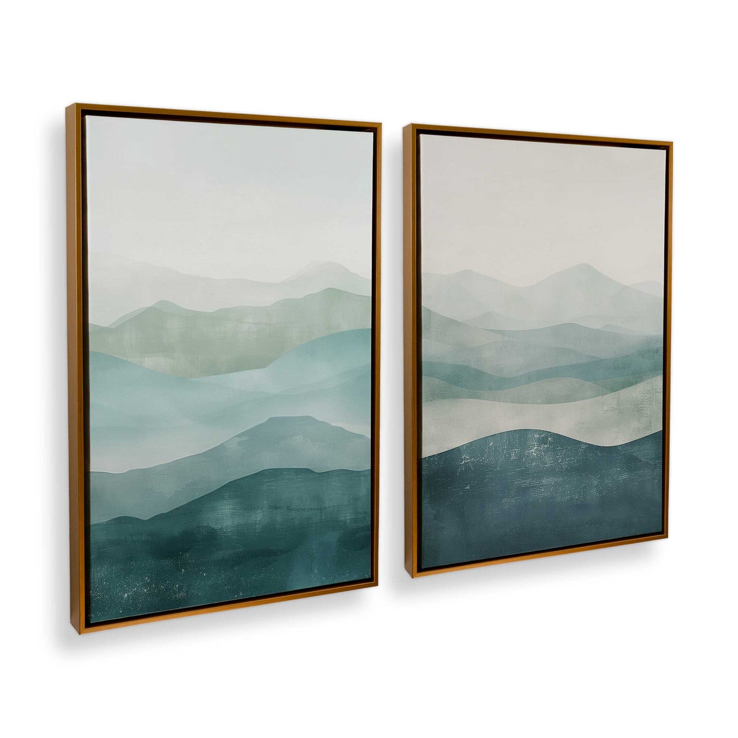 [Color:Polished Gold], Picture of art in a Polished Gold frame at an angle