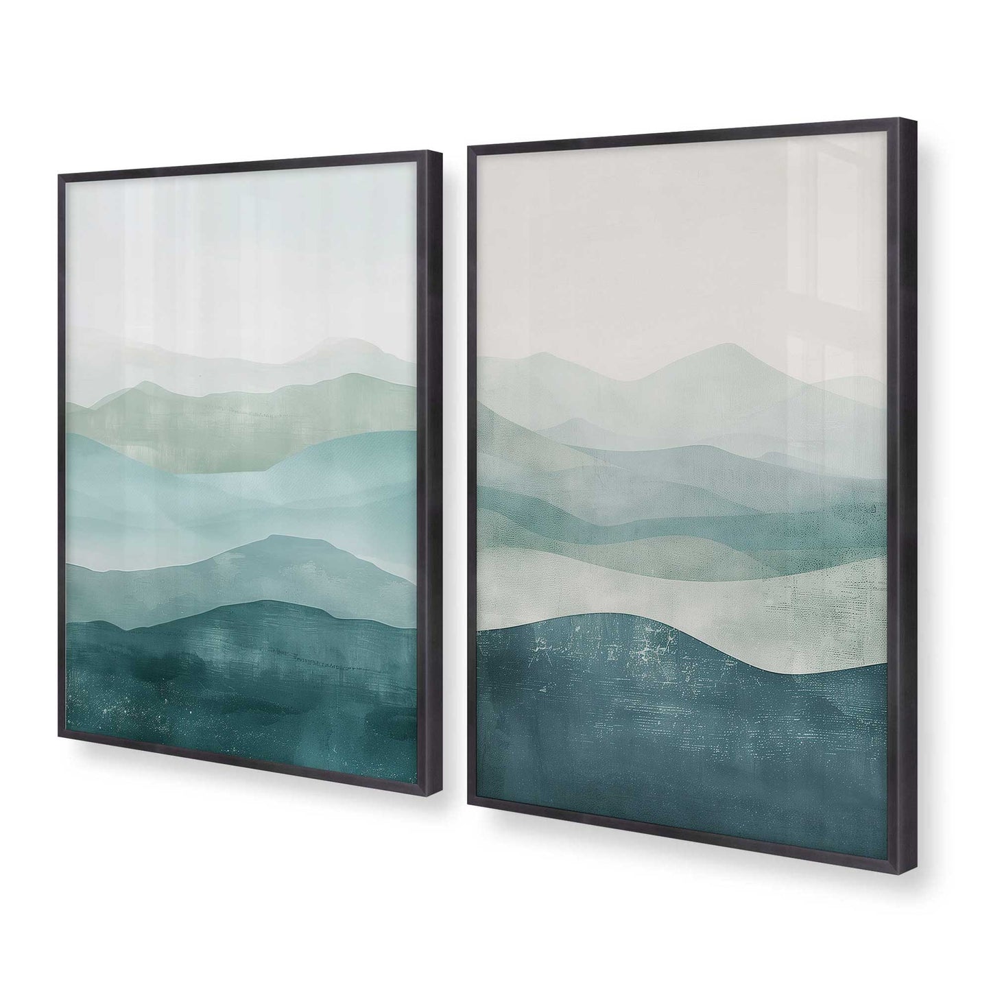 [Color:Weathered Zinc], Picture of art in a Weathered Zinc frame at an angle