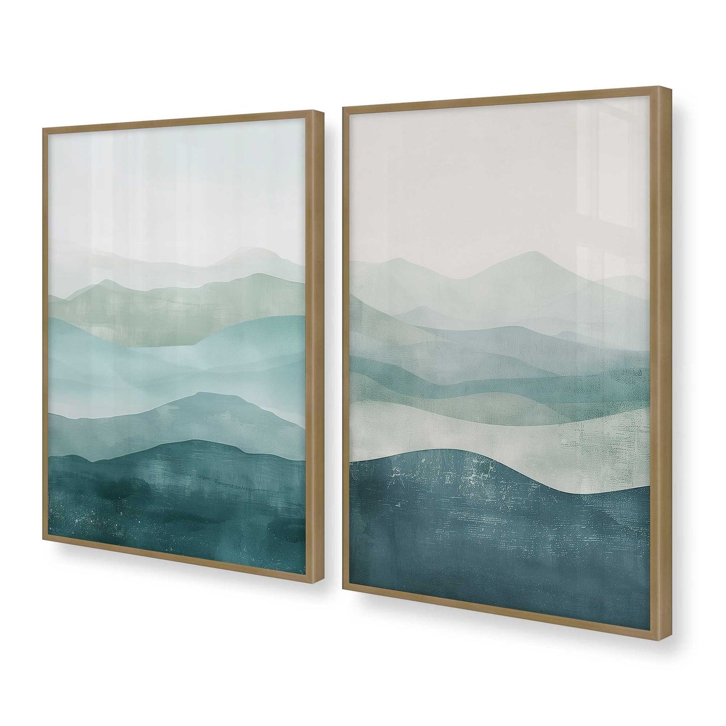 [Color:Brushed Gold], Picture of art in a Brushed Gold frame at an angle