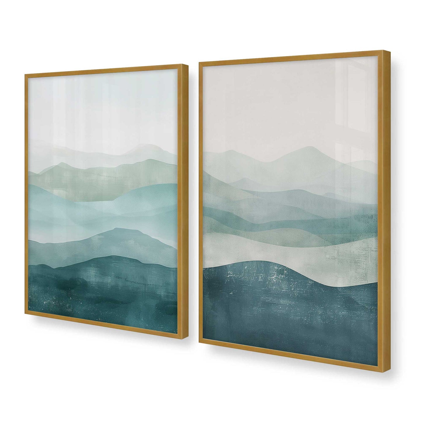 [Color:Polished Gold], Picture of art in a Polished Gold frame at an angle