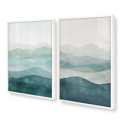 [Color:Opaque White], Picture of art in a Opaque White frame at an angle