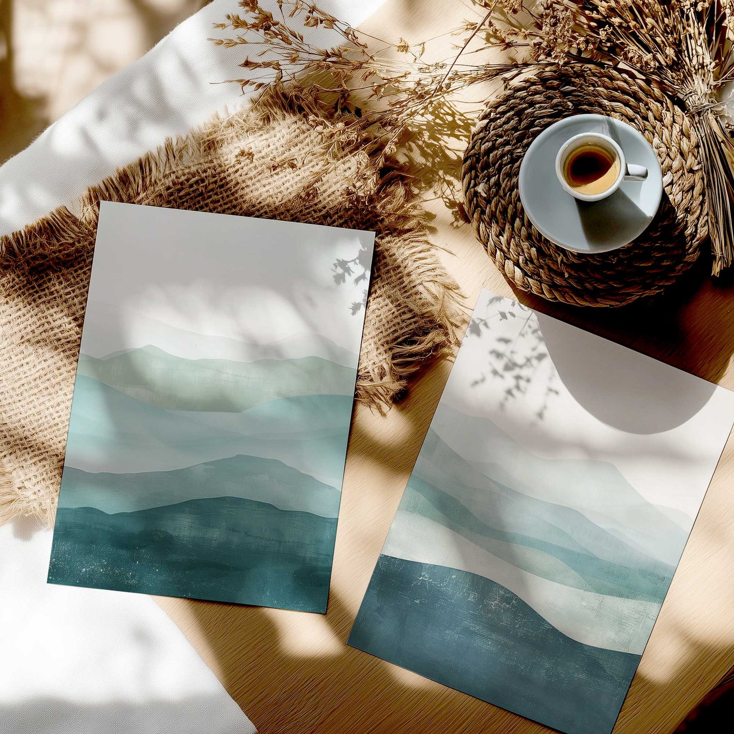 [color:Rolled Print], Picture in a room