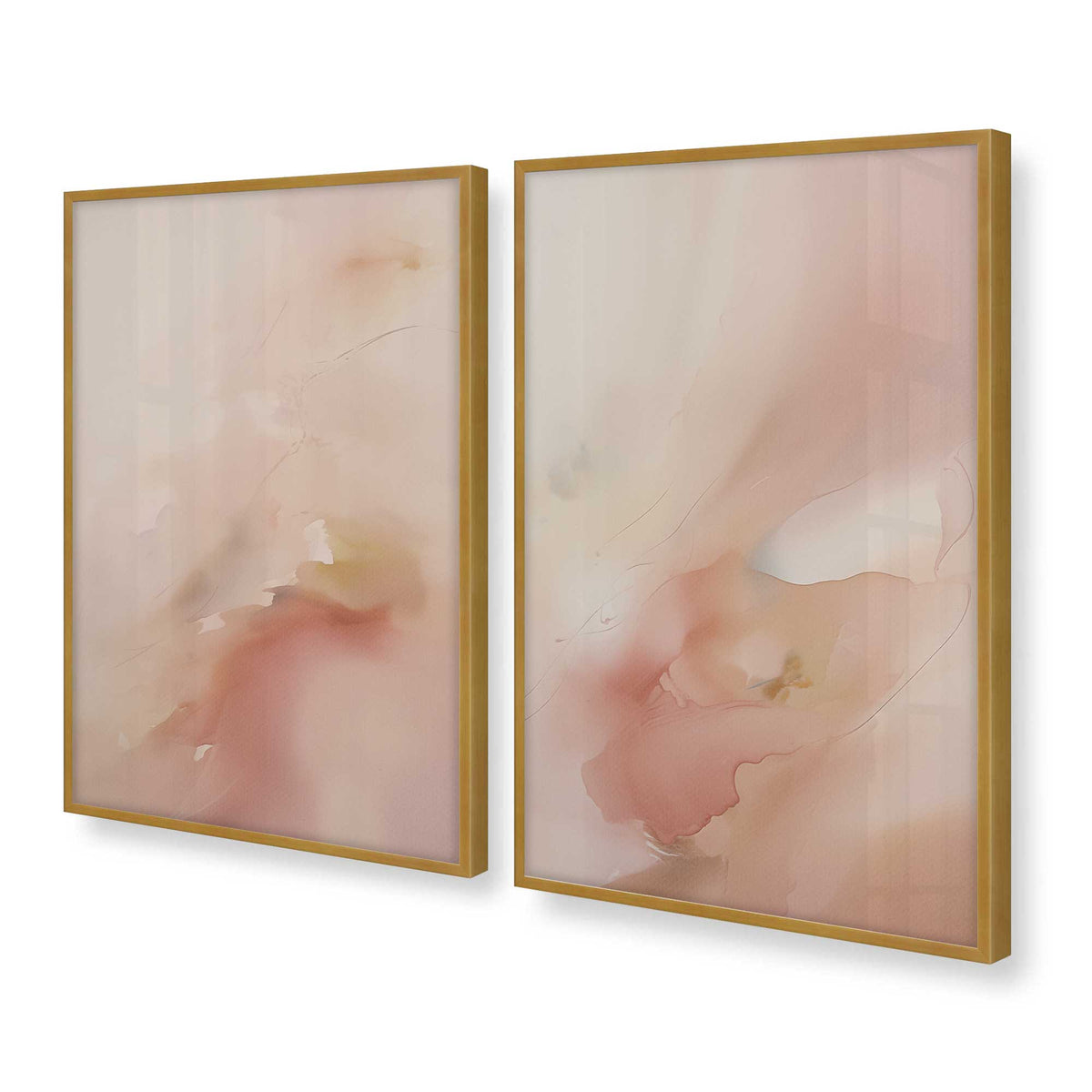 [Color:Polished Gold], Picture of art in a Polished Gold frame at an angle
