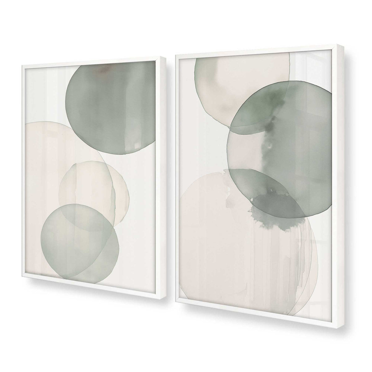 [Color:Opaque White], Picture of art in a Opaque White frame at an angle