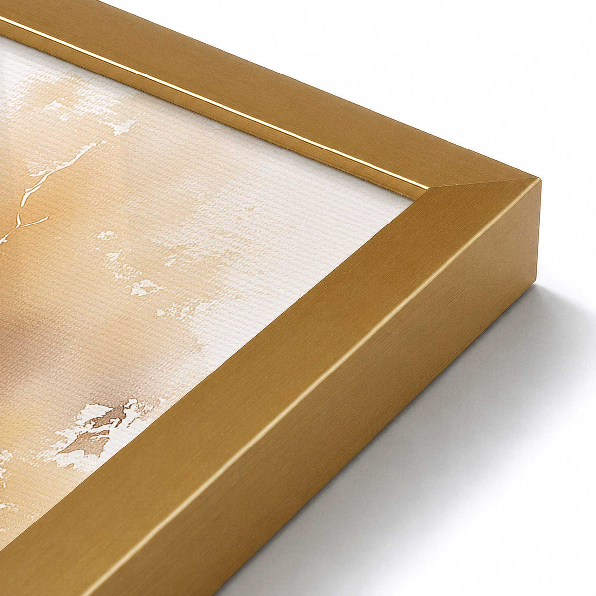 [Color:Polished Gold], Picture of art in a Polished Gold frame at an angle