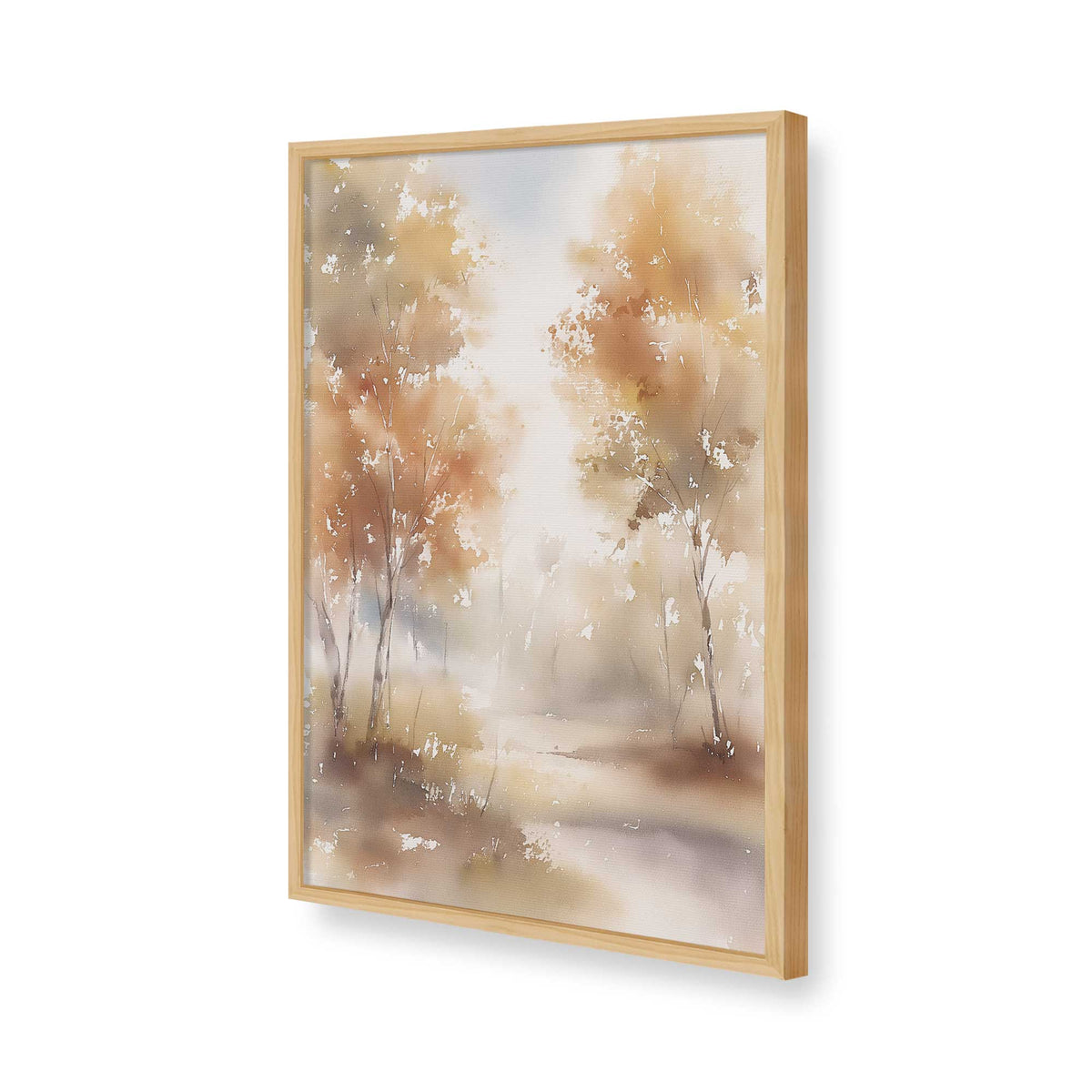 [Color:American Maple], Picture of art in a American Maple frame of the corner