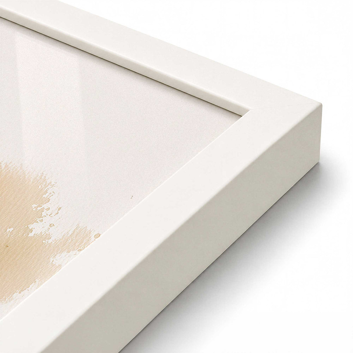 [Color:Opaque White], Picture of art in a Opaque White frame at an angle