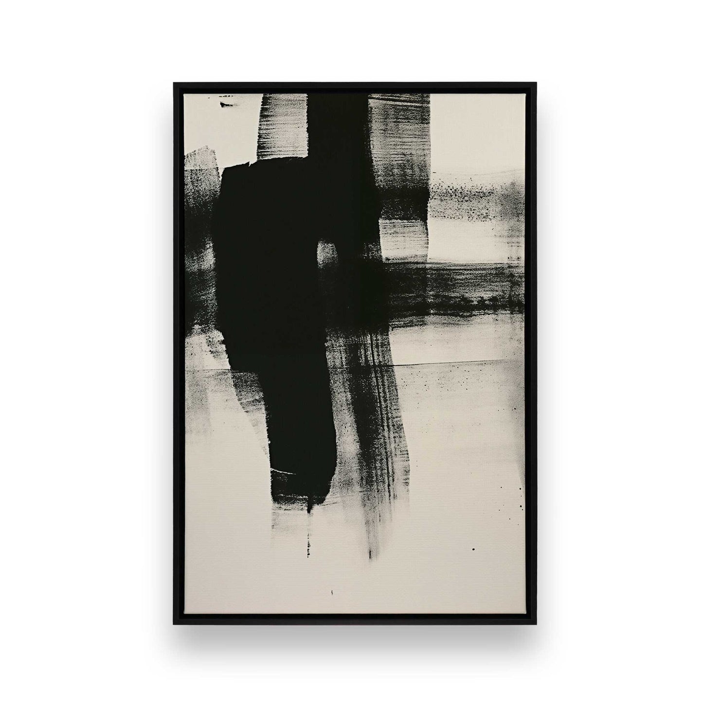 Bold Black Abstract Trio Canvas Print, Set of 3