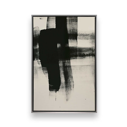 Bold Black Abstract Trio Canvas Print, Set of 3