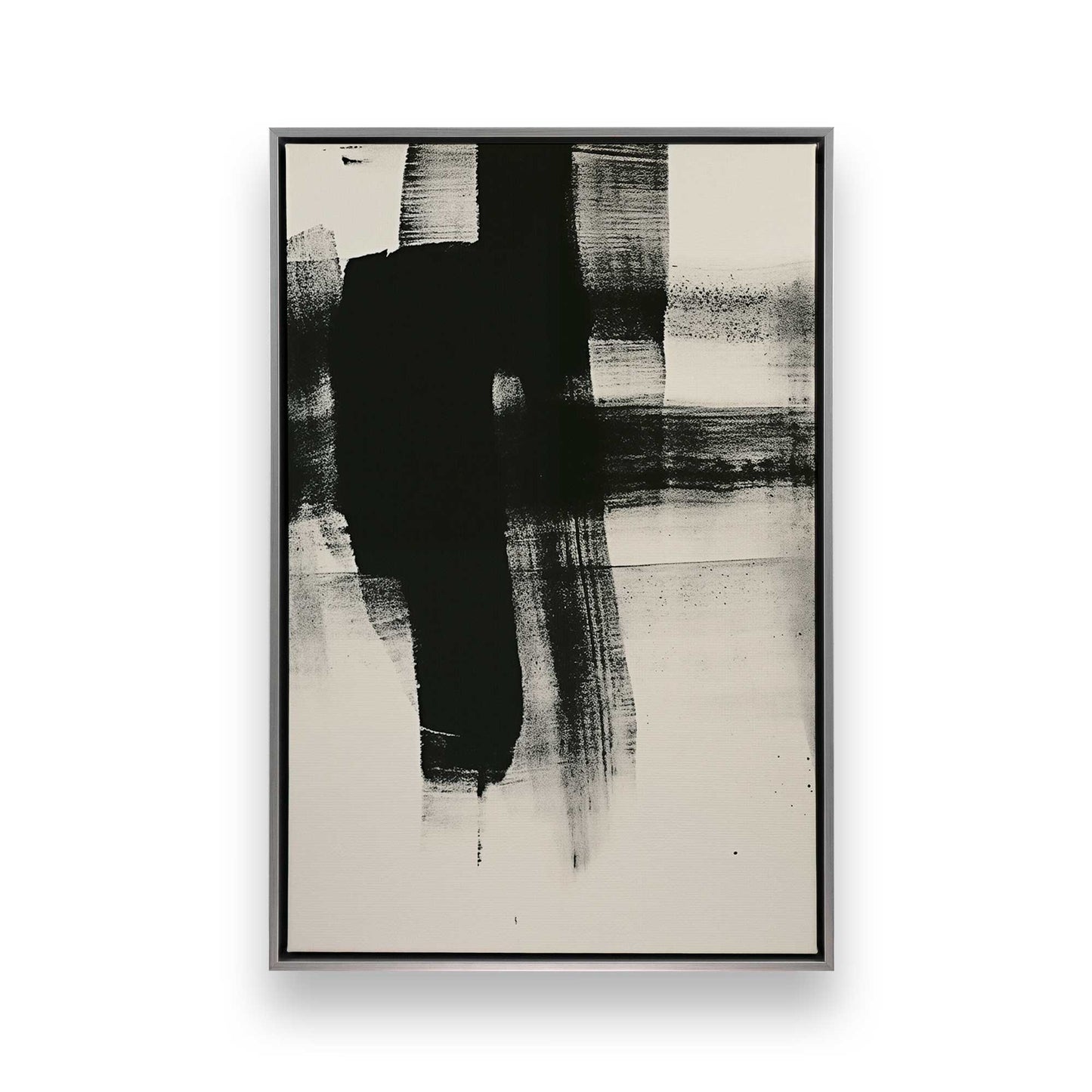 Bold Black Abstract Trio Canvas Print, Set of 3