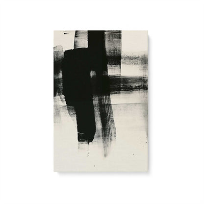 Bold Black Abstract Trio Canvas Print, Set of 3