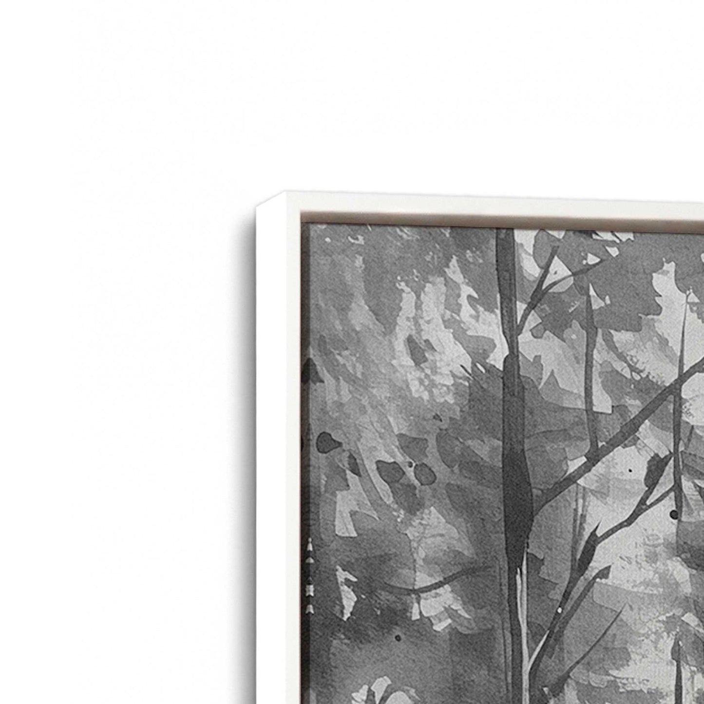 [Color:Opaque White], Picture of art in a White frame at an angle