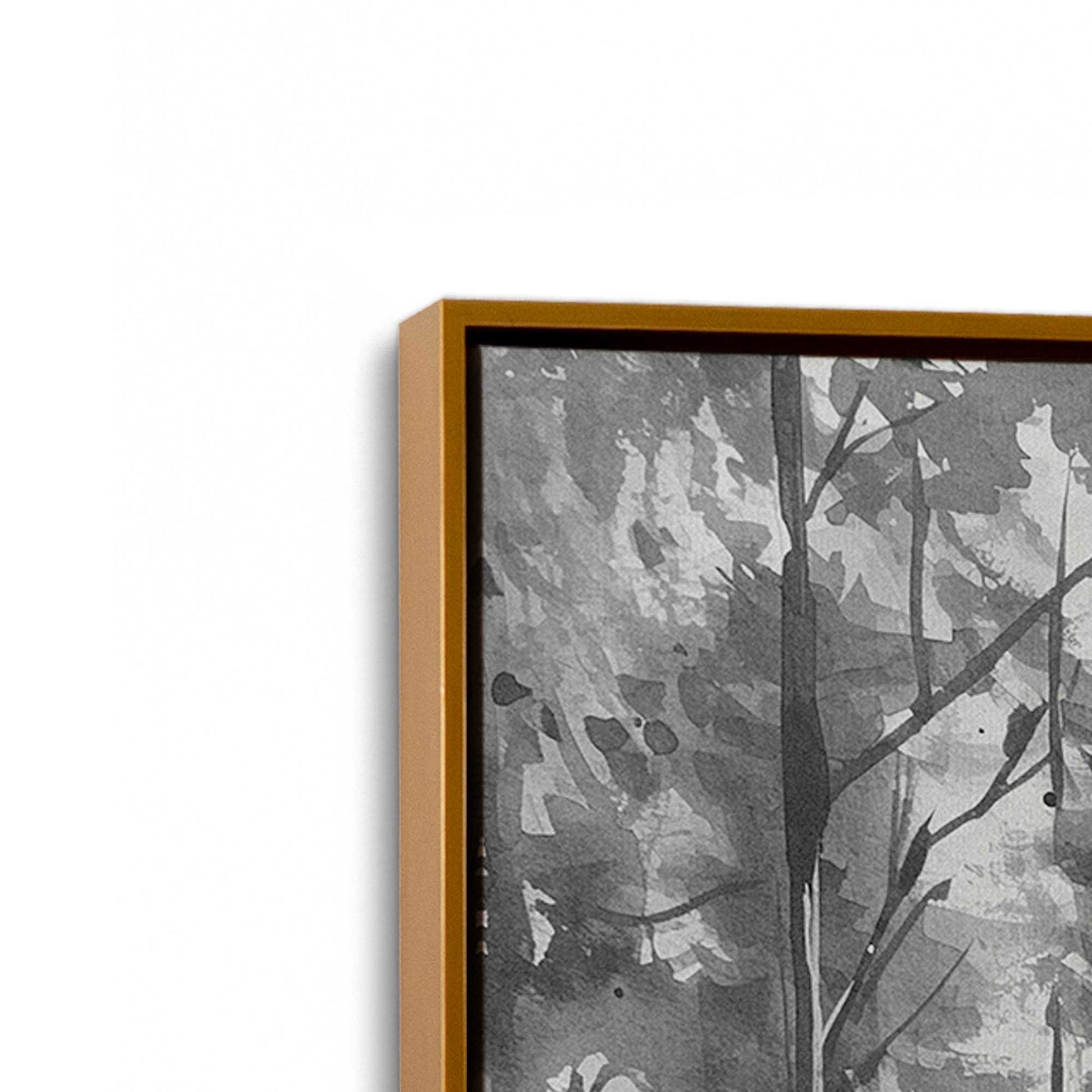 [Color:Polished Gold], Picture of art in a Polished Gold frame at an angle