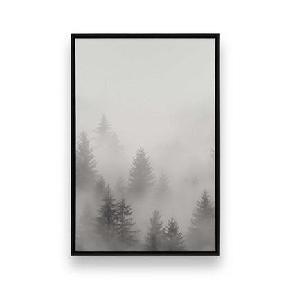 Winter Forest Fog Canvas Print, Set of 3