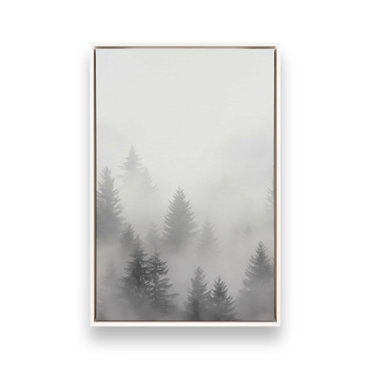 Winter Forest Fog Canvas Print, Set of 3