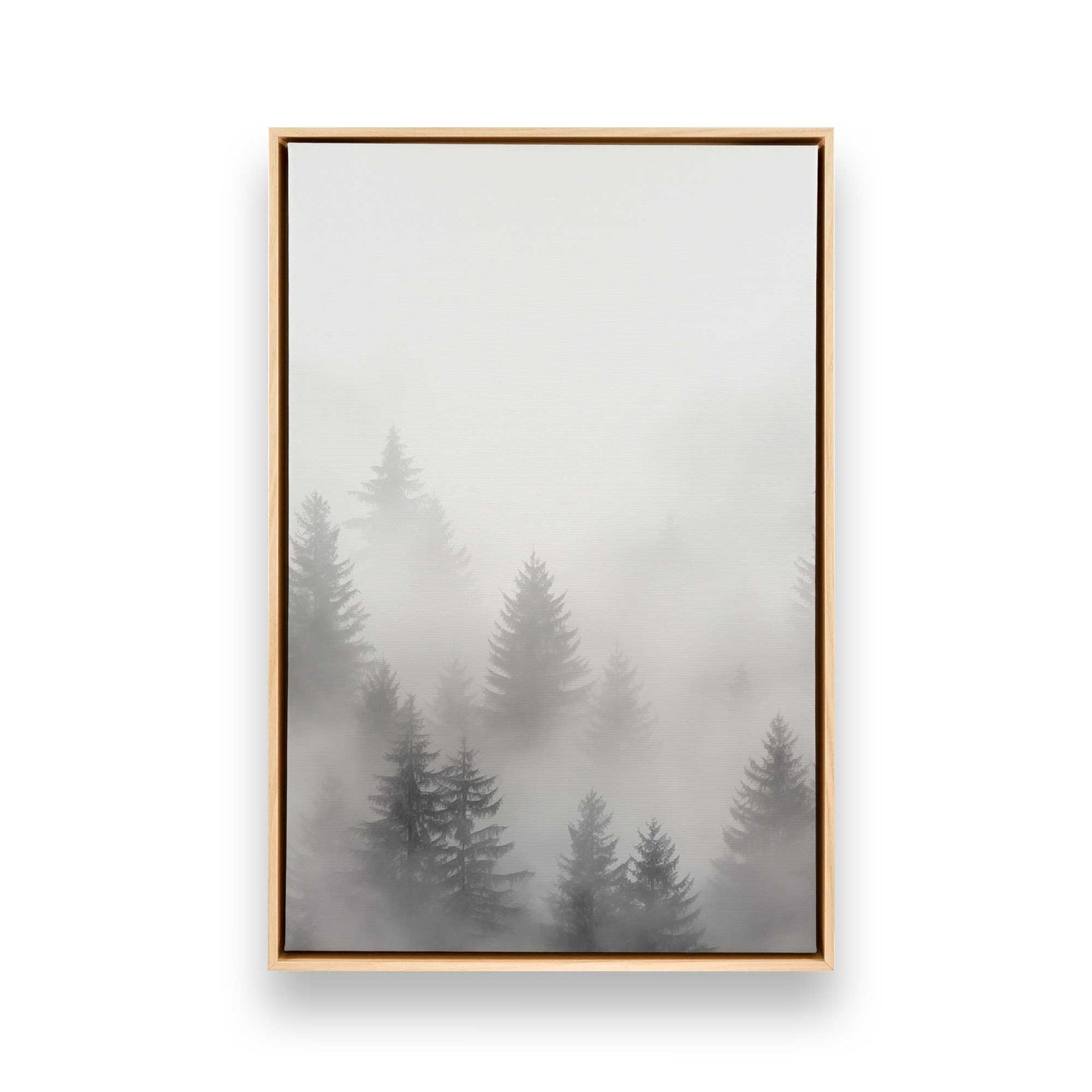 Winter Forest Fog Canvas Print, Set of 3