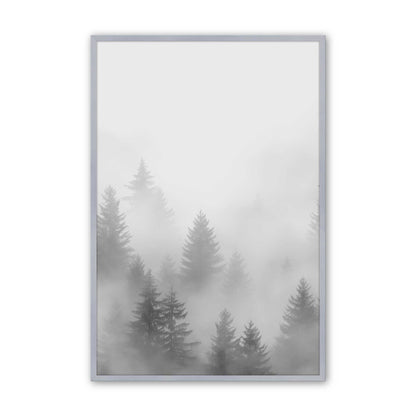 Winter Forest Fog Art Print, Set of 3