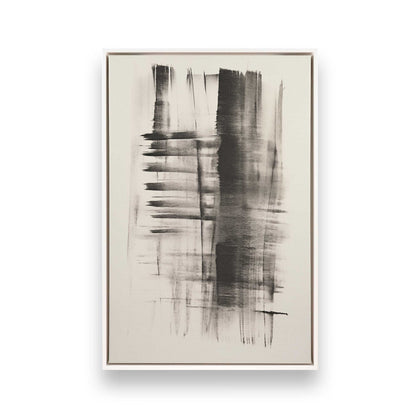 Black Abstract Echoes Canvas Print, Set of 3