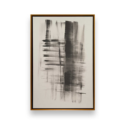 Black Abstract Echoes Canvas Print, Set of 3