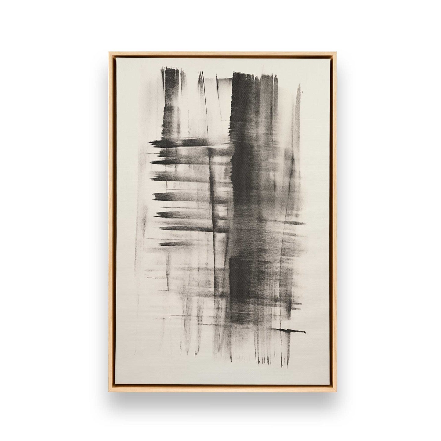Black Abstract Echoes Canvas Print, Set of 3