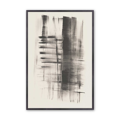 Black Abstract Echoes Art Print, Set of 3