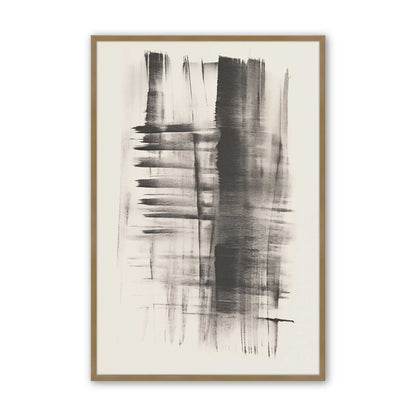 Black Abstract Echoes Art Print, Set of 3