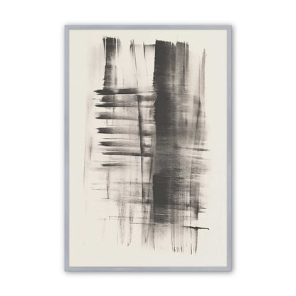 Black Abstract Echoes Art Print, Set of 3