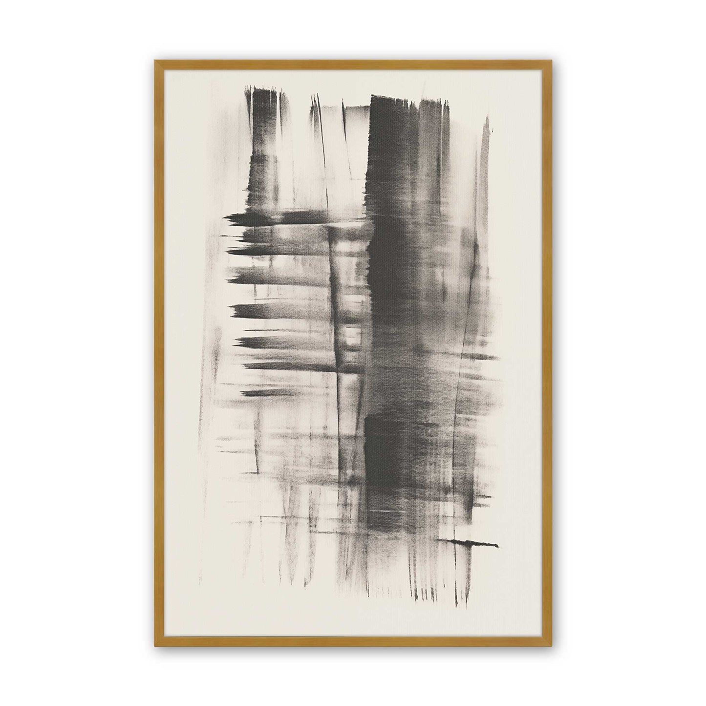 Black Abstract Echoes Art Print, Set of 3