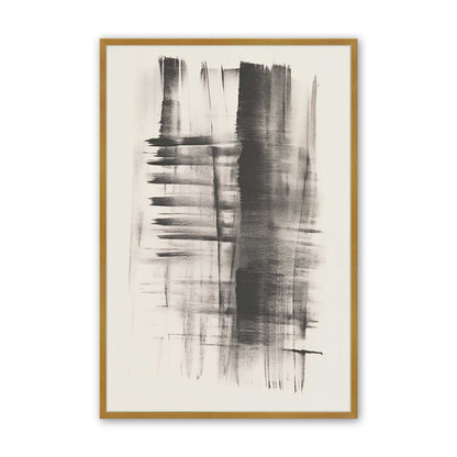 Black Abstract Echoes Art Print, Set of 3