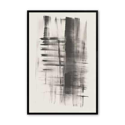 Black Abstract Echoes Art Print, Set of 3