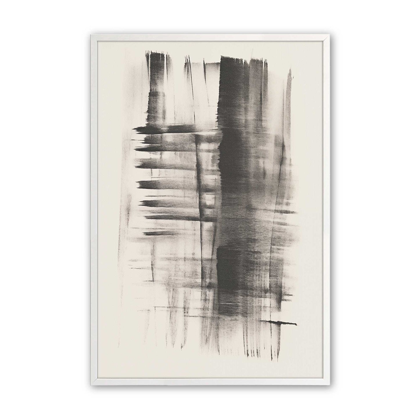 Black Abstract Echoes Art Print, Set of 3