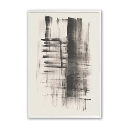 Black Abstract Echoes Art Print, Set of 3