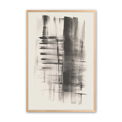 Black Abstract Echoes Art Print, Set of 3