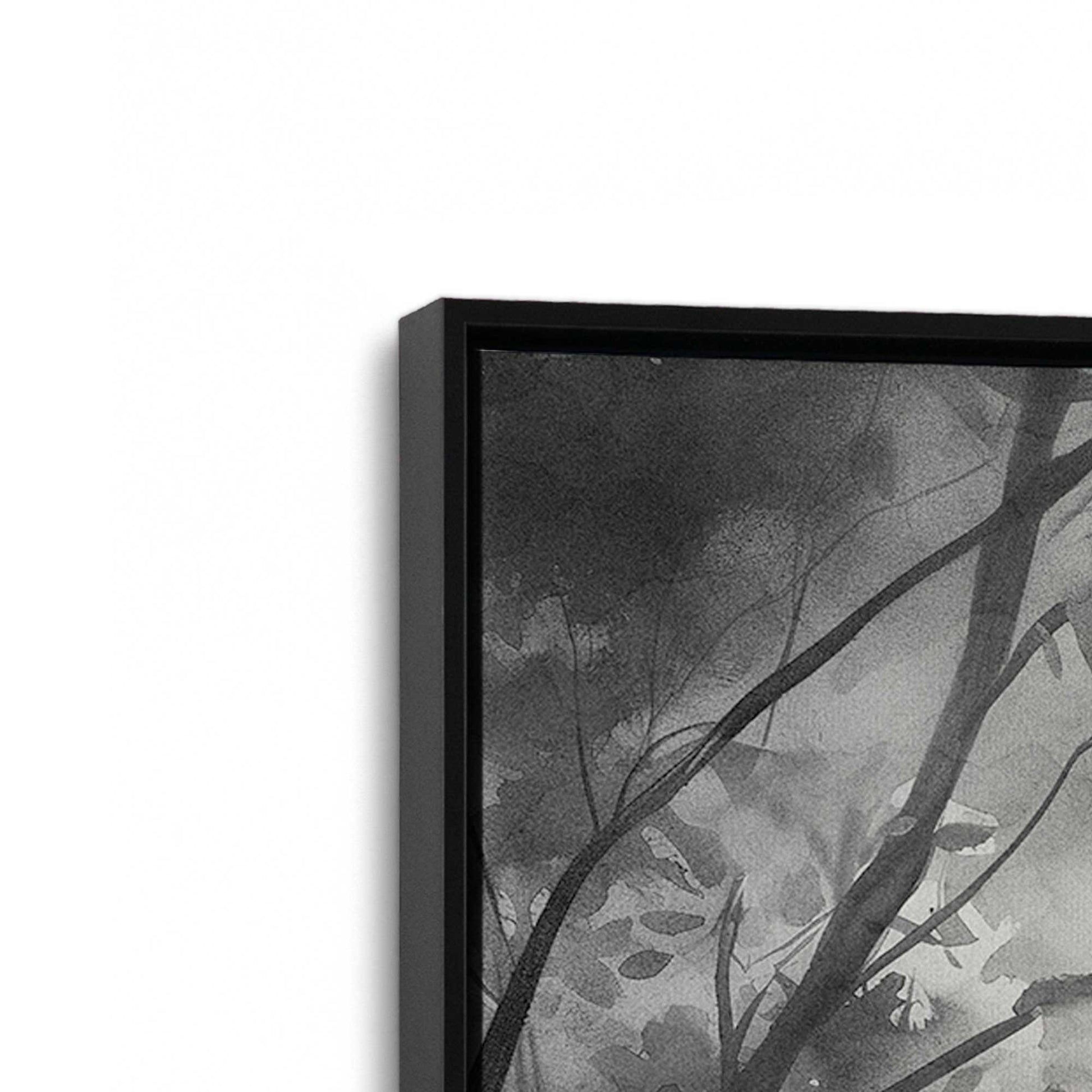 [Color:Satin Black], Picture of art in a Satin Black frame at an angle