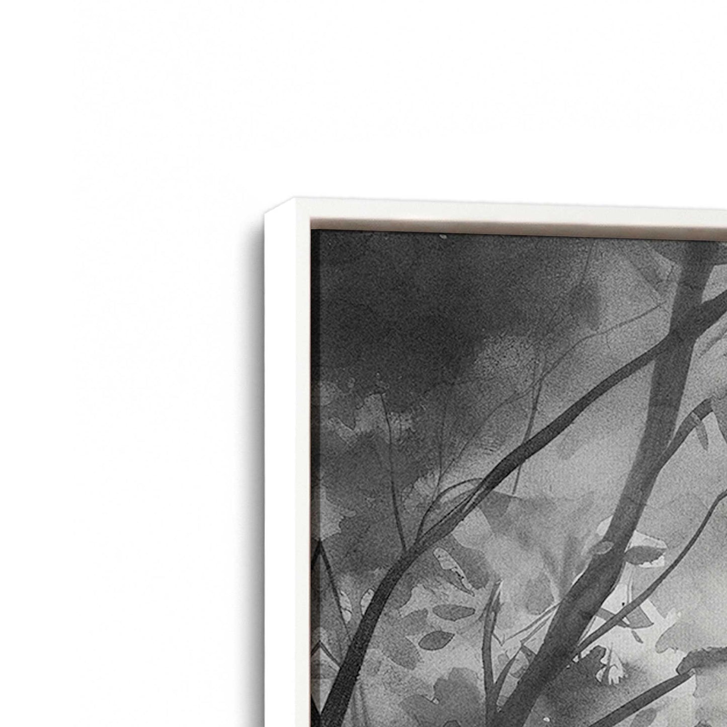 [Color:Opaque White], Picture of art in a White frame at an angle