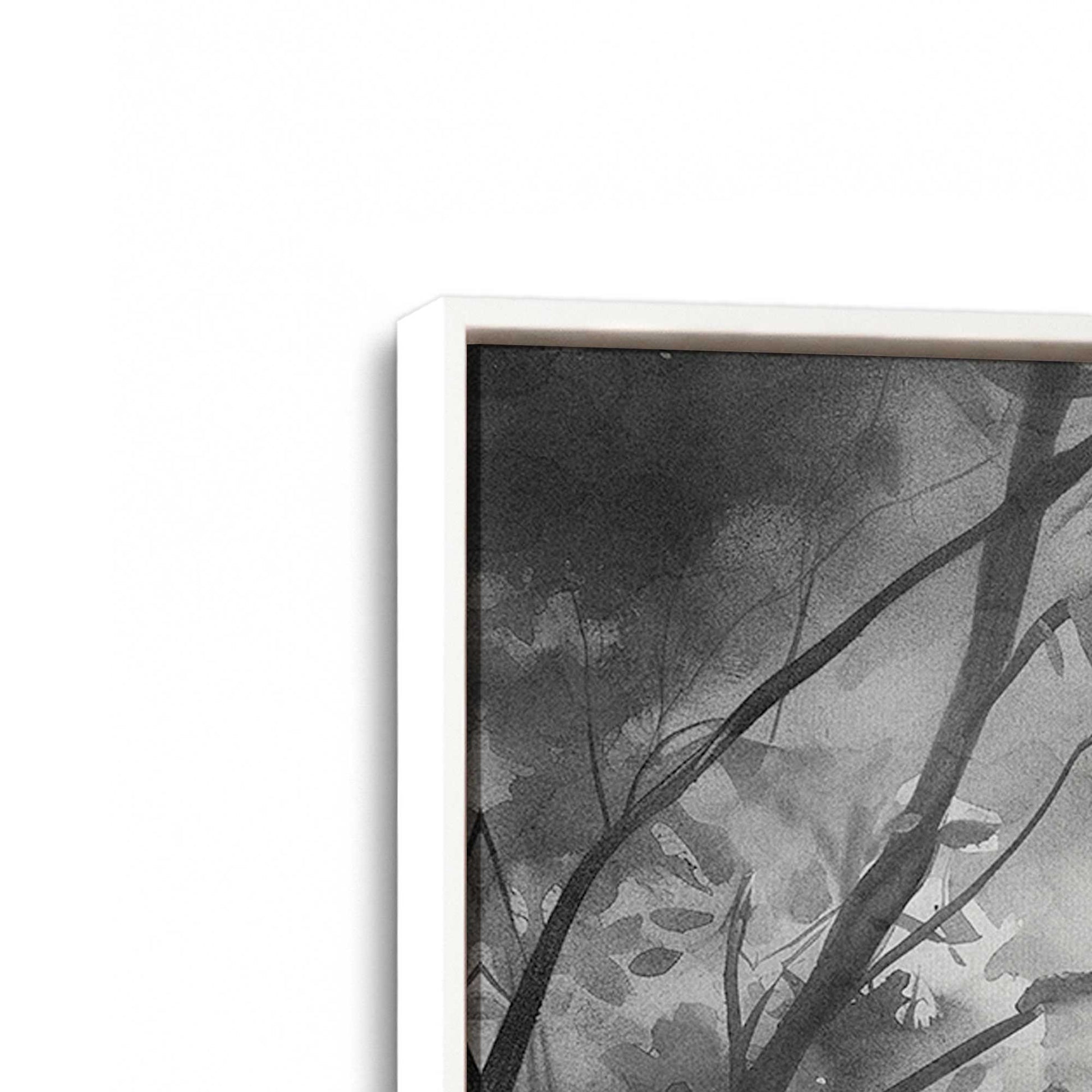 [Color:Opaque White], Picture of art in a White frame at an angle