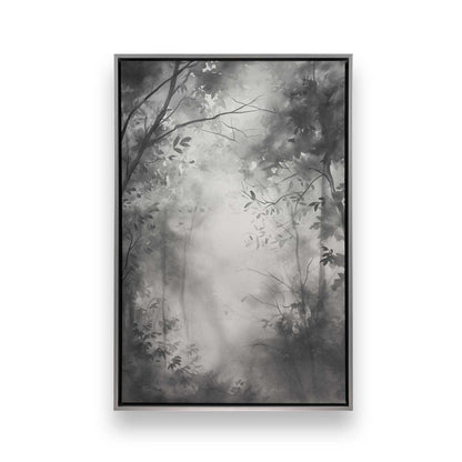 Black and White Forest Trio Canvas Print, Set of 3