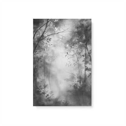 Black and White Forest Trio Canvas Print, Set of 3