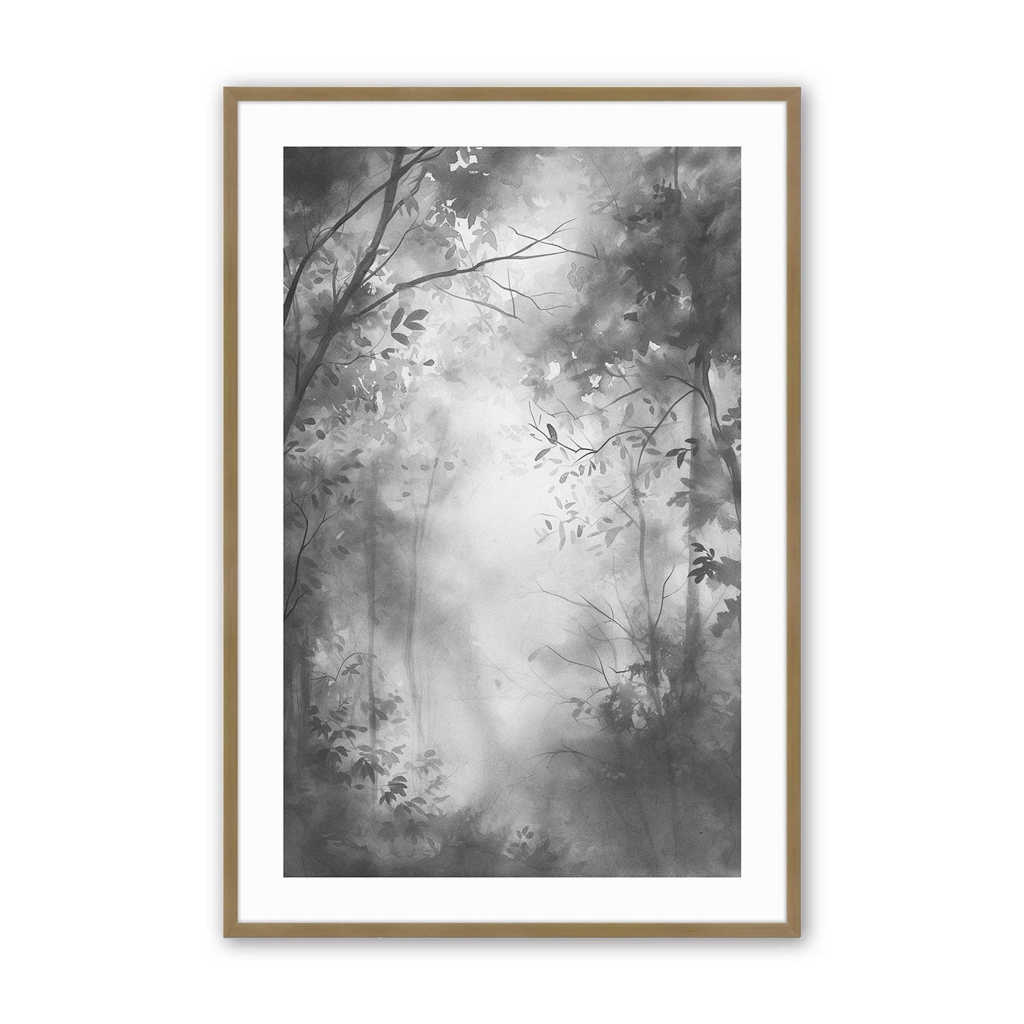 Black and White Forest Trio Art Print, Set of 3