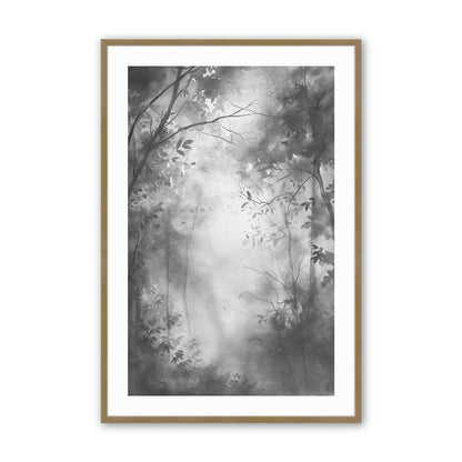 Black and White Forest Trio Art Print, Set of 3
